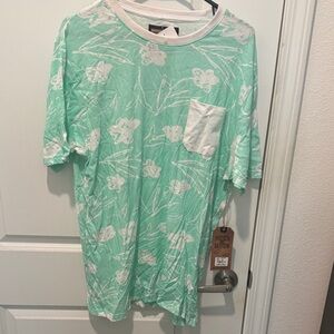 Mint Green Floral Men's Tee